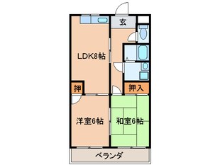 グリ－ンメモリアパ－ト２の物件間取画像